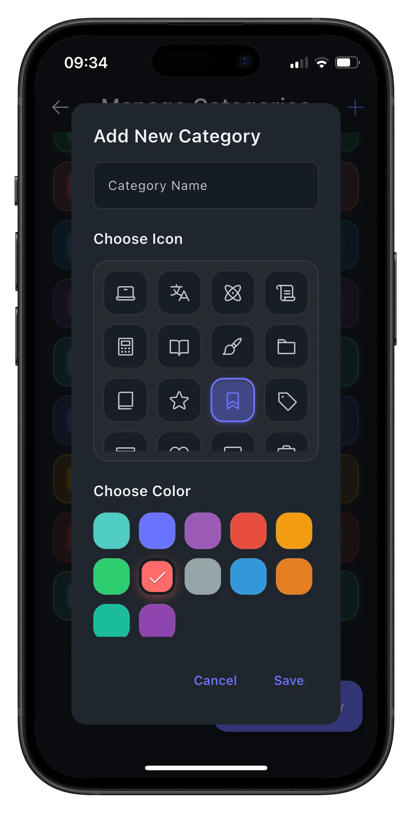 MemoriaKit add new category feature